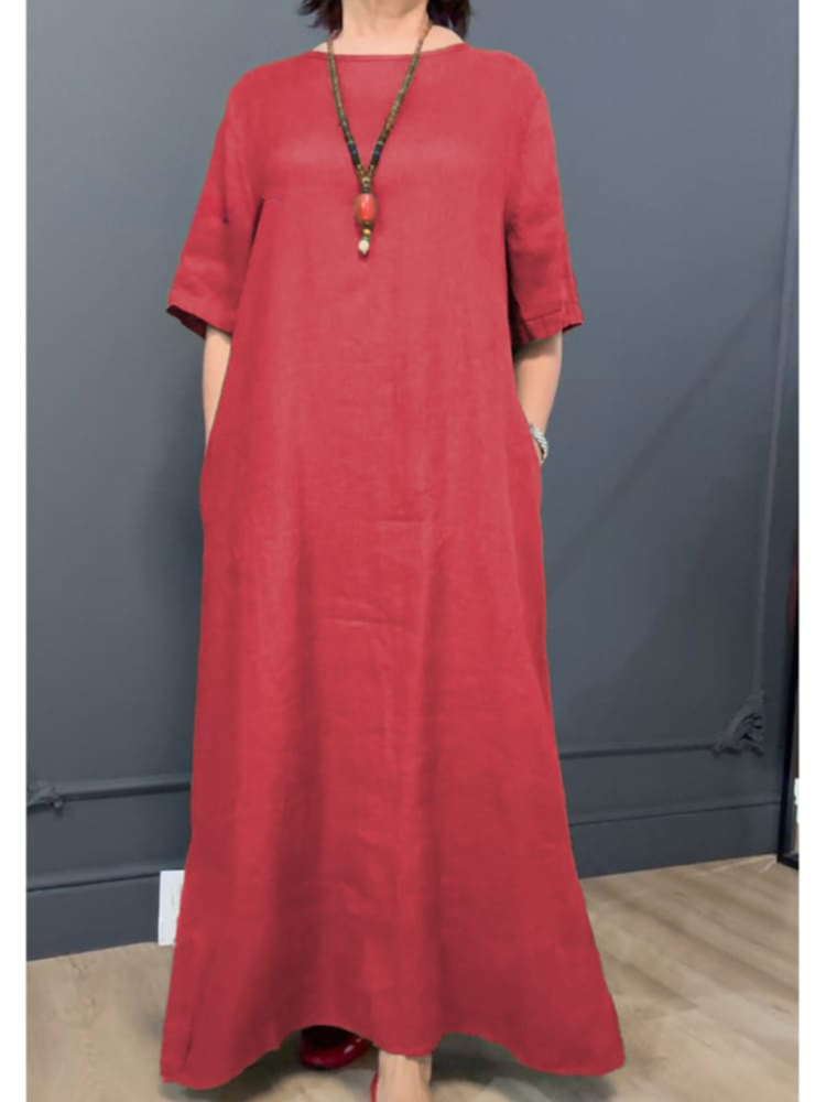 THE ALMA | CASUAL COTTON-LINEN DRESS