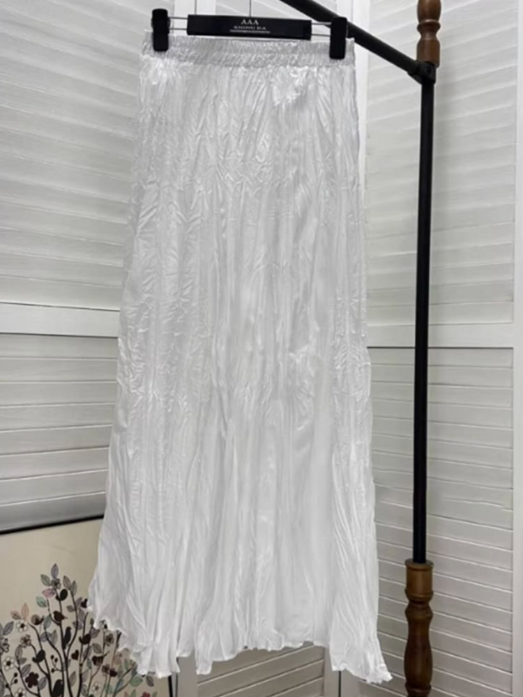 THE SORELLE | FLOWING PLEATED DRAPE SKIRT
