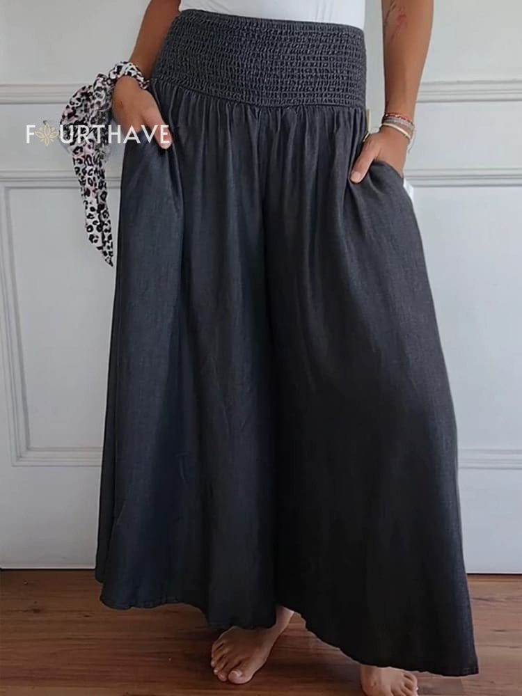 THE ELARA | COTTON WIDE-LEG PANTS