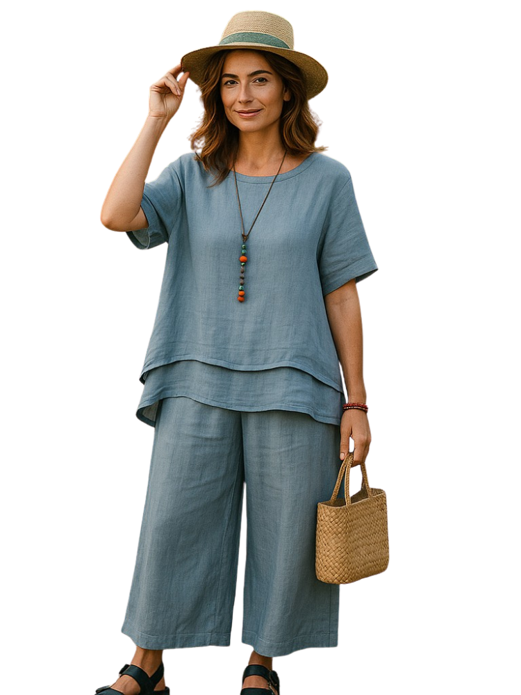 THE AMARA | ETHNIC COTTON-LINEN SET