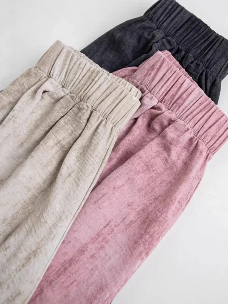 THE ELVINA | BREATHABLE COTTON-LINEN FLOW PANTS