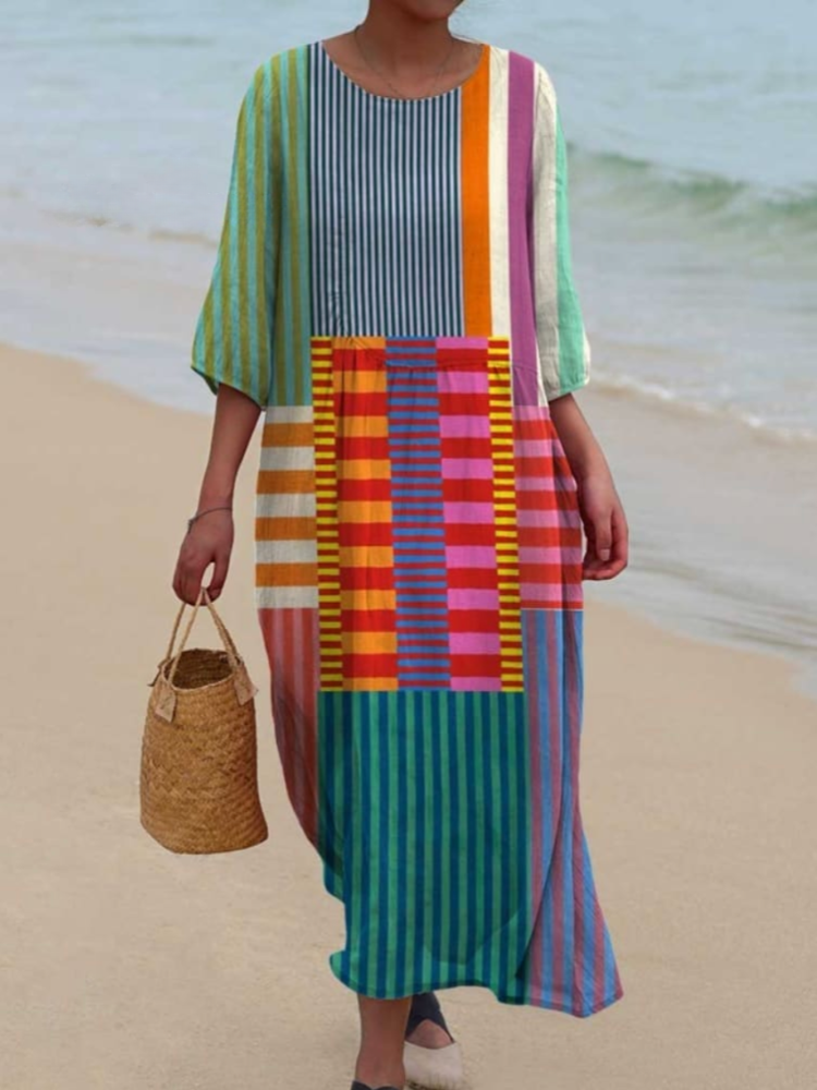 THE NOVARA | VINTAGE ART PRINT DRESS