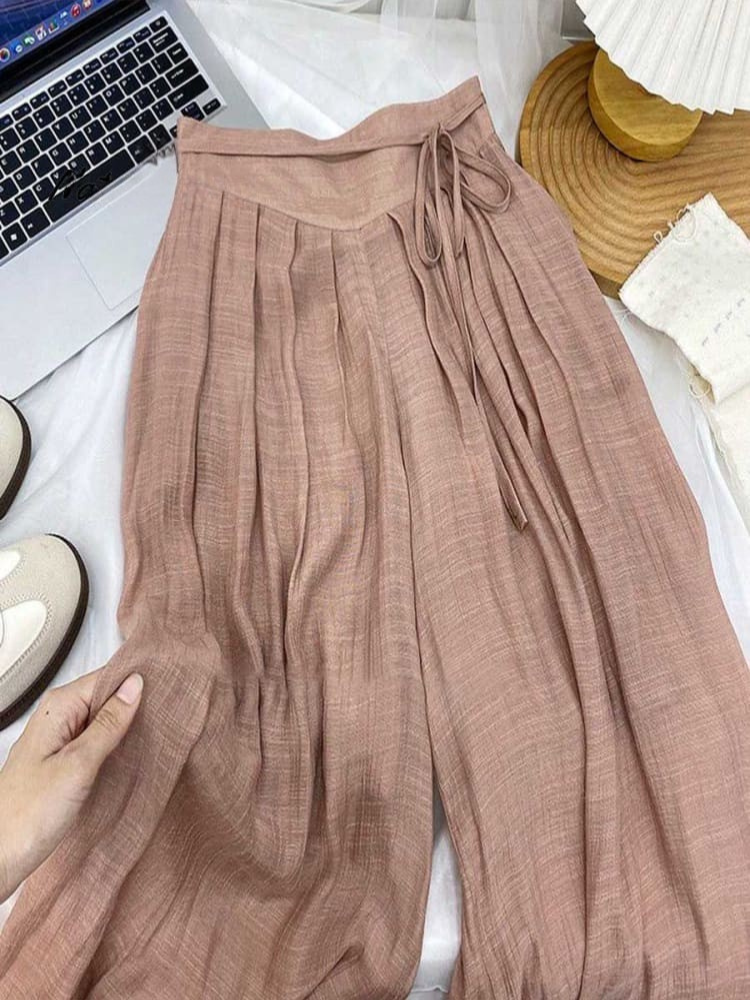 THE ALAYNA | HIGH WAIST ICE LINEN PANTS