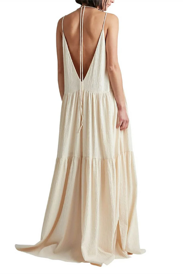 THE ANITA | V-NECKLINE STRAPPY MAXI DRESS
