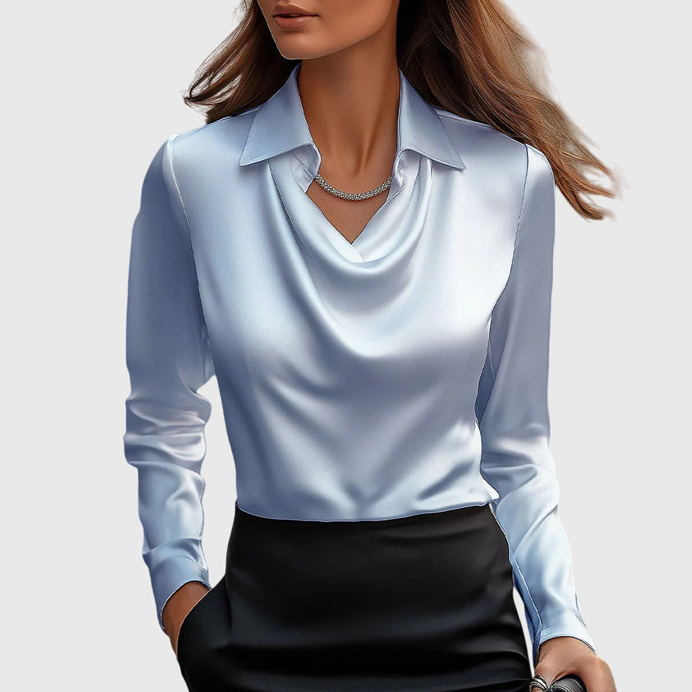 THE EVELYN | ELEGANT DRAPED BLOUSE