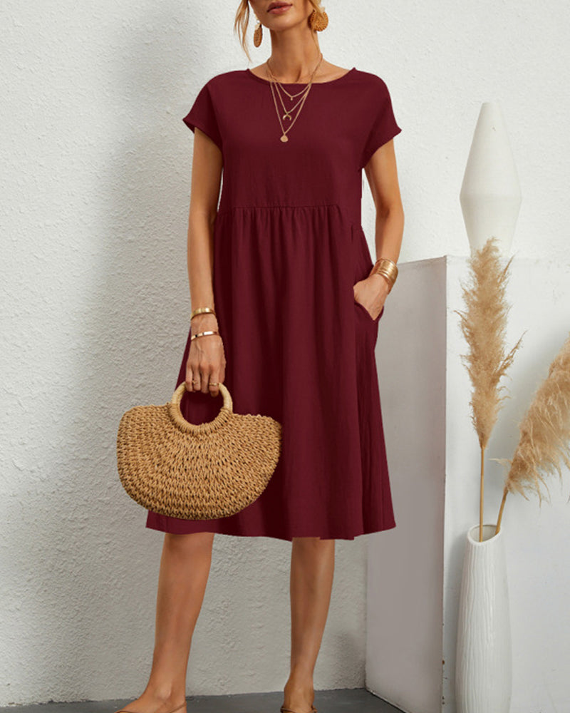 THE LIVIA | RELAXED ROUND-NECK DRESS