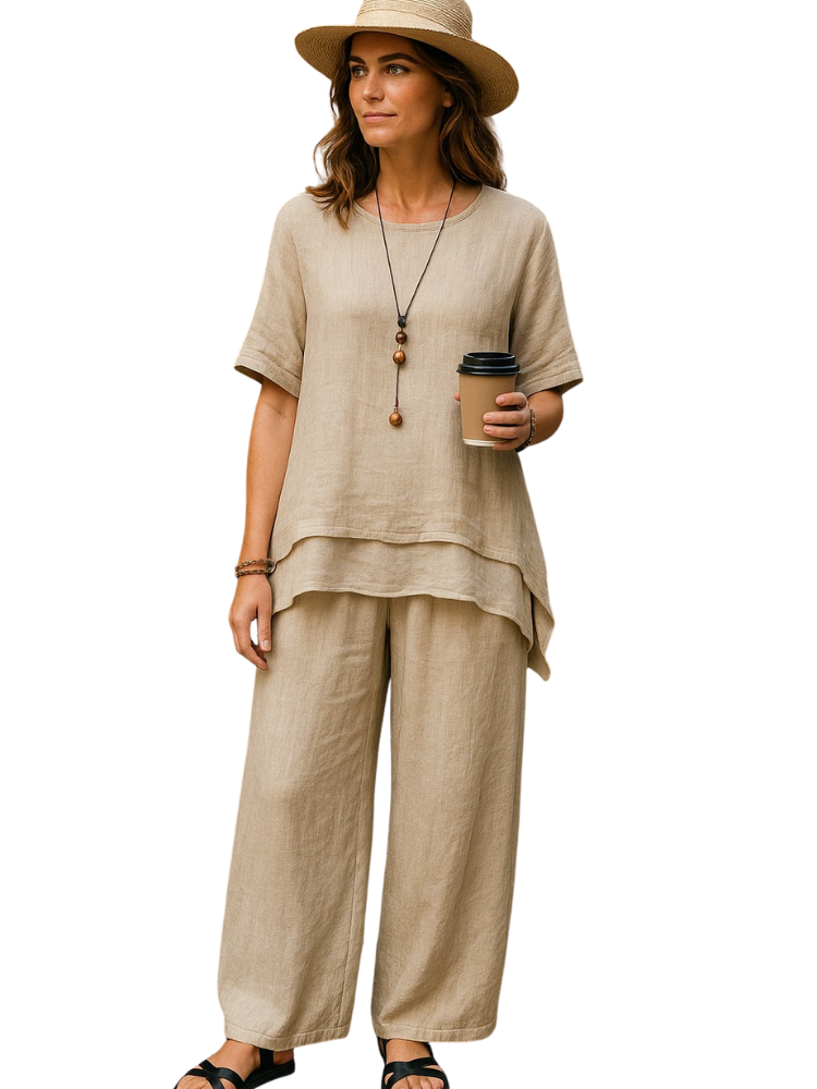 THE AMARA | ETHNIC COTTON-LINEN SET