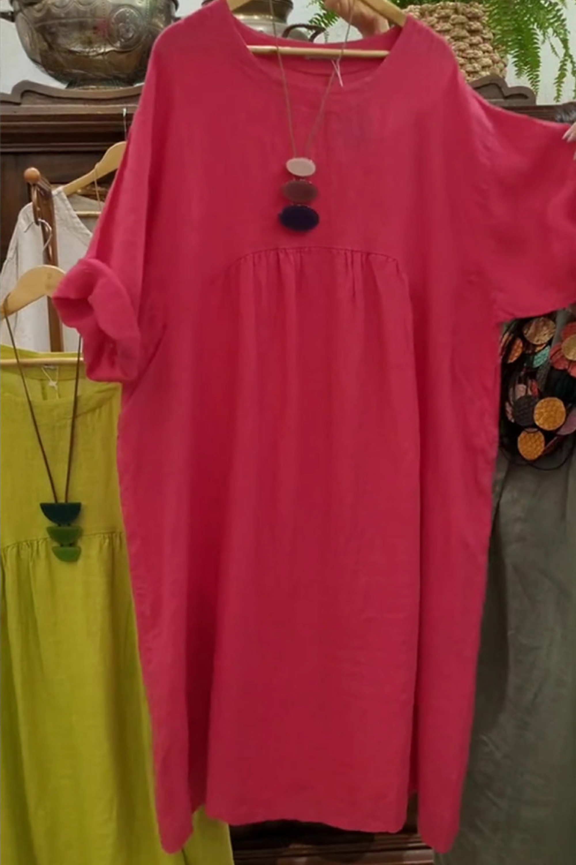 THE LORELEI | COTTON-LINEN POCKET DRESS
