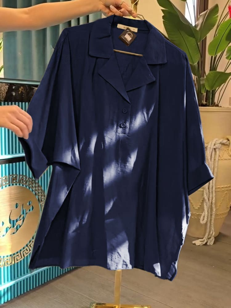 THE NALANI | RELAXED LAPEL BLOUSE