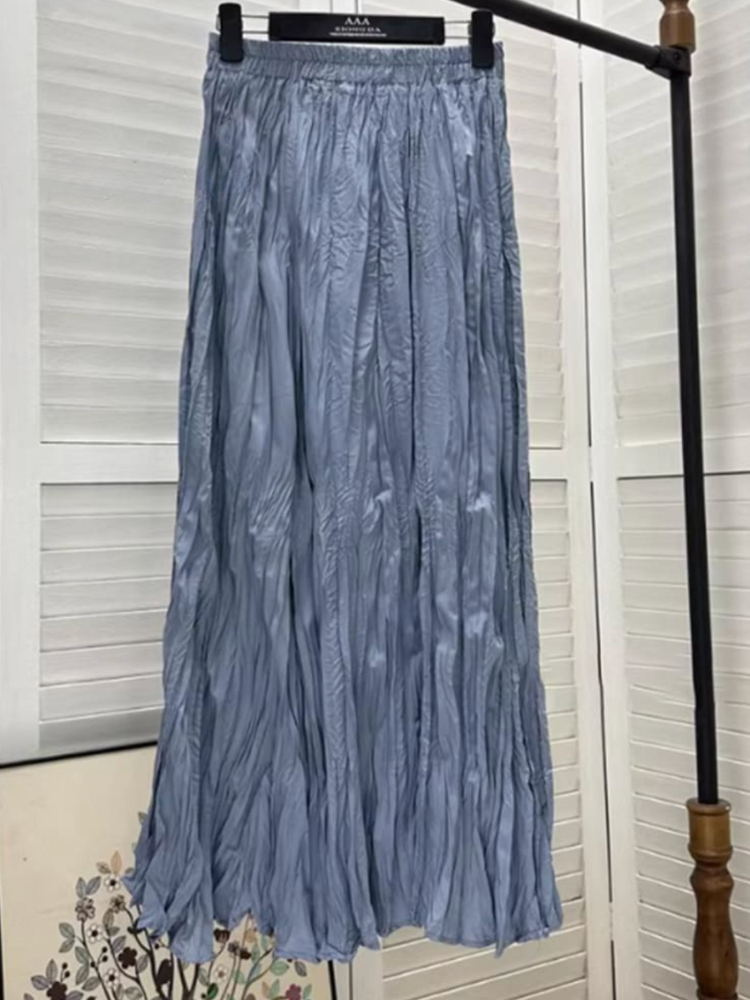 THE SORELLE | FLOWING PLEATED DRAPE SKIRT