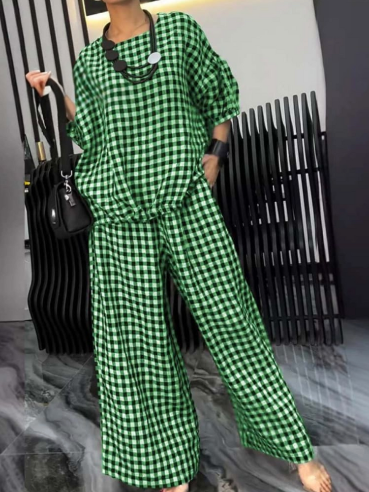 THE LORIEN | CHECKED RELAXED COTTON SET