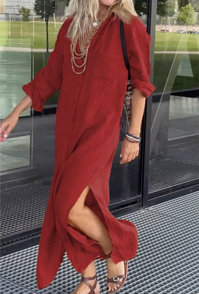 THE WILLOWBREEZE | COTTON-LINEN POCKET DRESS