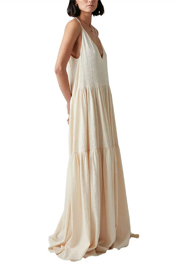 THE ANITA | V-NECKLINE STRAPPY MAXI DRESS