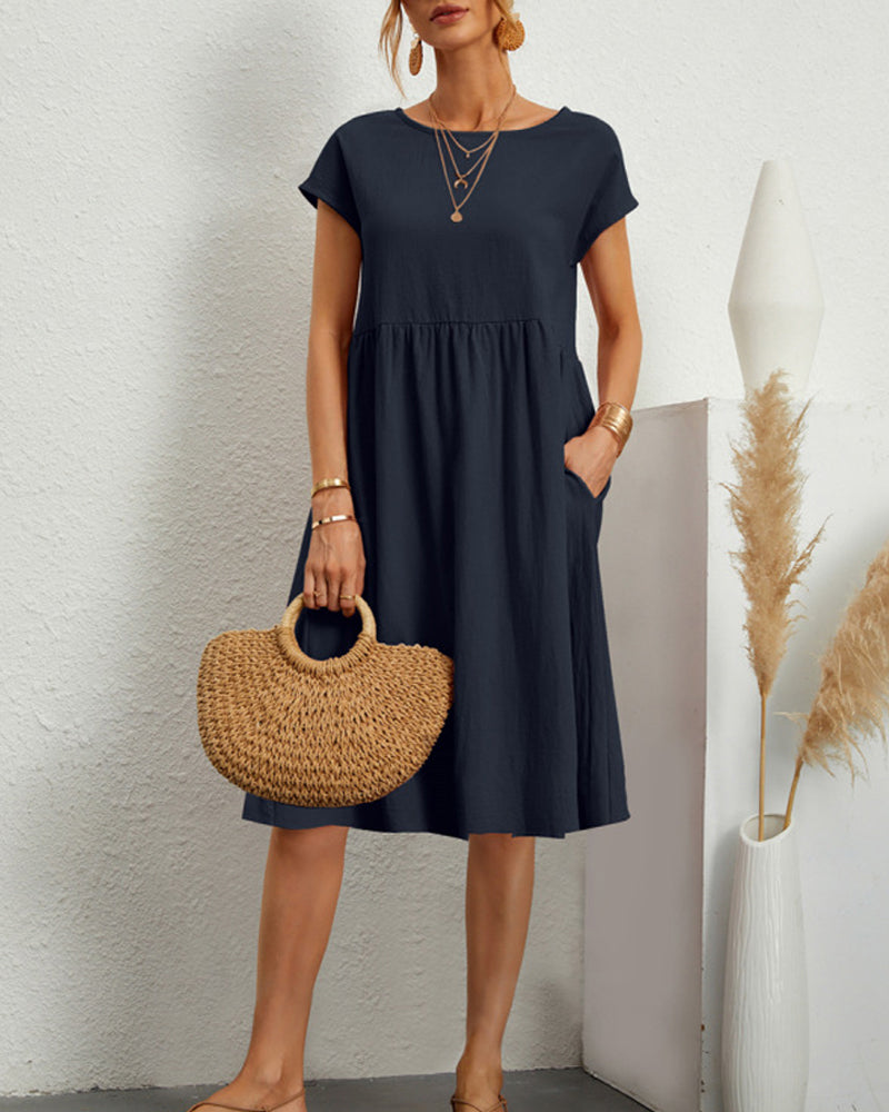 THE LIVIA | RELAXED ROUND-NECK DRESS