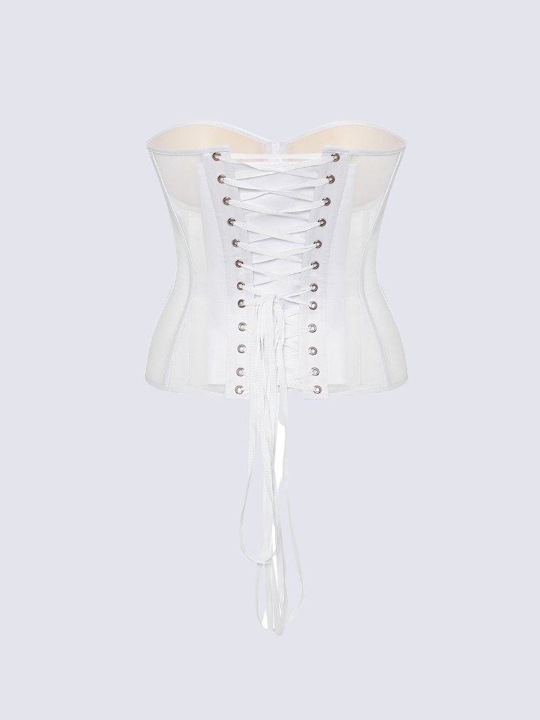 THE EVELINA | ELEGANT MESH CORSET TOP