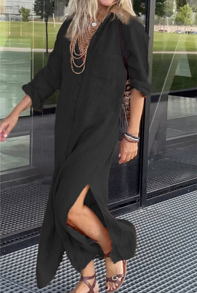 THE WILLOWBREEZE | COTTON-LINEN POCKET DRESS