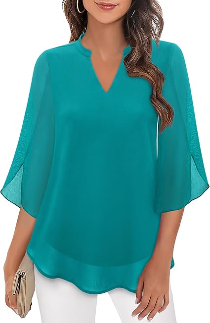 THE AURA | CHIFFON BLOUSE IN A-LINE FIT