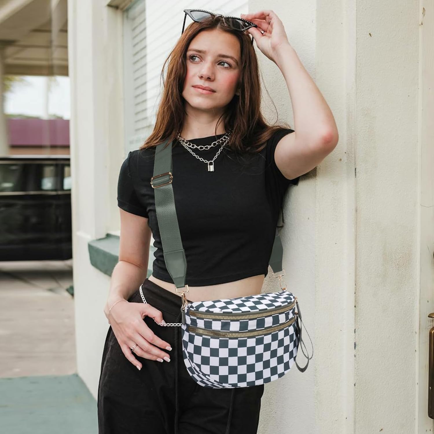 THE KAYA | MODERN CHECK BUM BAG
