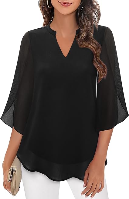 THE AURA | CHIFFON BLOUSE IN A-LINE FIT