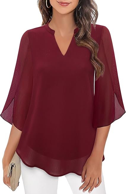 THE AURA | CHIFFON BLOUSE IN A-LINE FIT