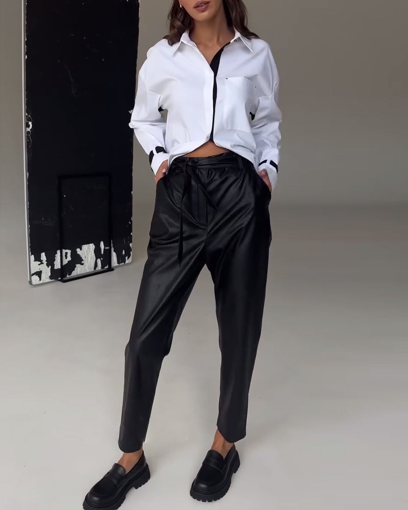 THE SLOANE | COLORBLOCK SHIRT DRESS