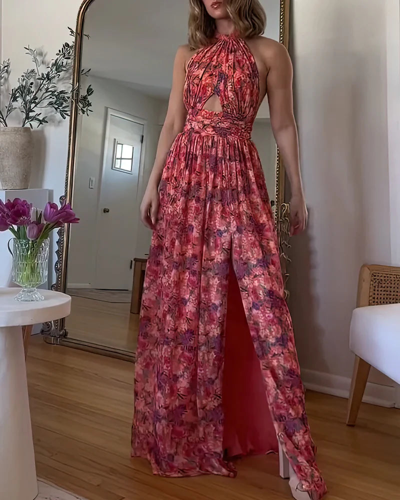 THE LUNAYA | OPEN-BACK FLORAL MAXI