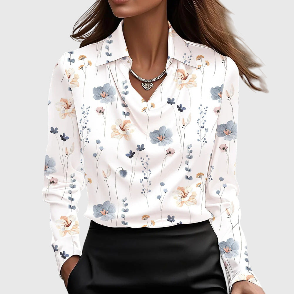THE EVELYN | ELEGANT DRAPED BLOUSE