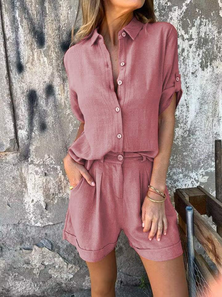 THE ELVINA | RELAXED LINEN TWO-PIECE SET