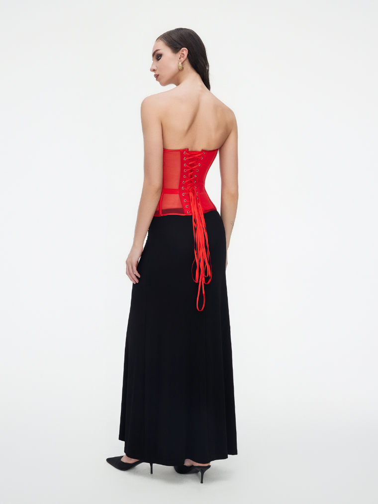 THE EVELINA | ELEGANT MESH CORSET TOP