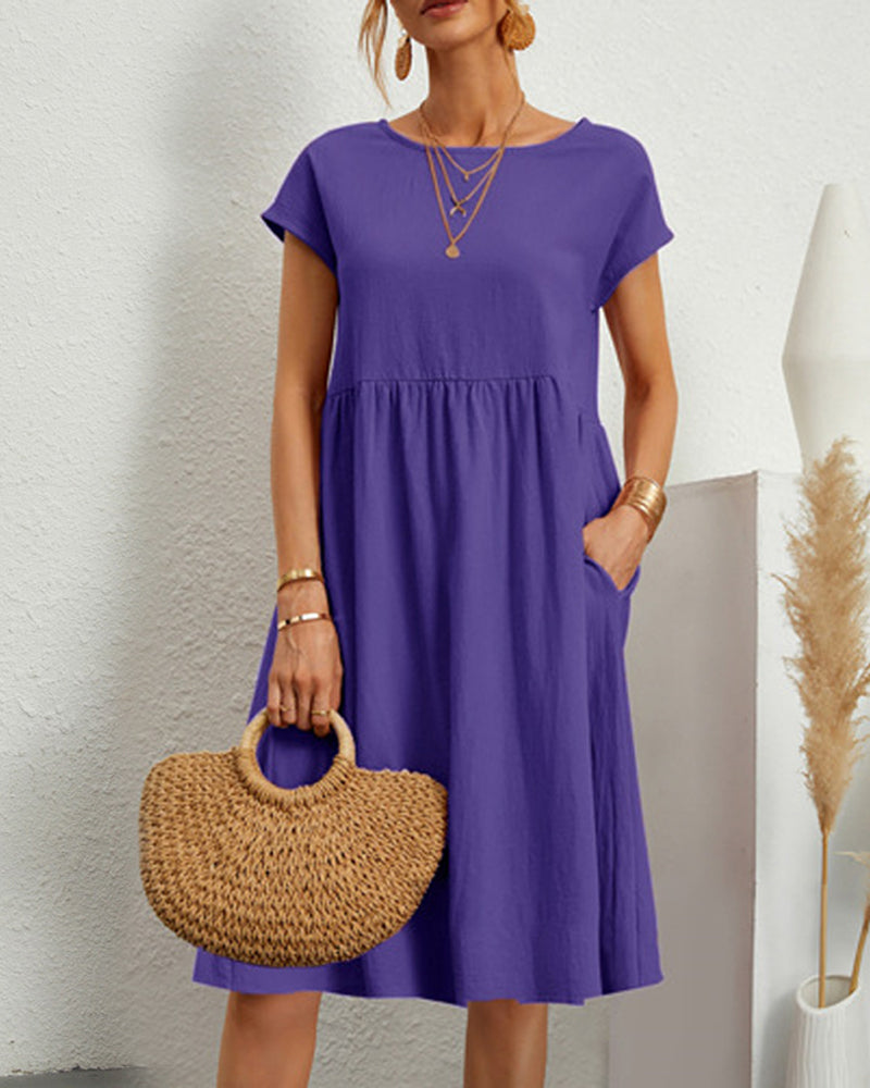 THE LIVIA | RELAXED ROUND-NECK DRESS