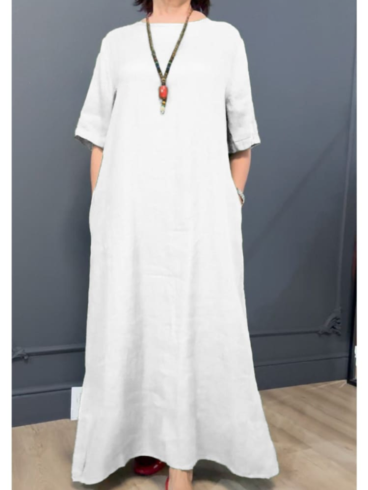 THE ALMA | CASUAL COTTON-LINEN DRESS