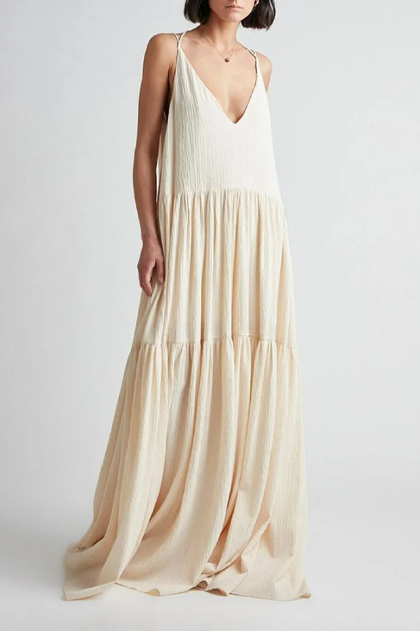 THE ANITA | V-NECKLINE STRAPPY MAXI DRESS
