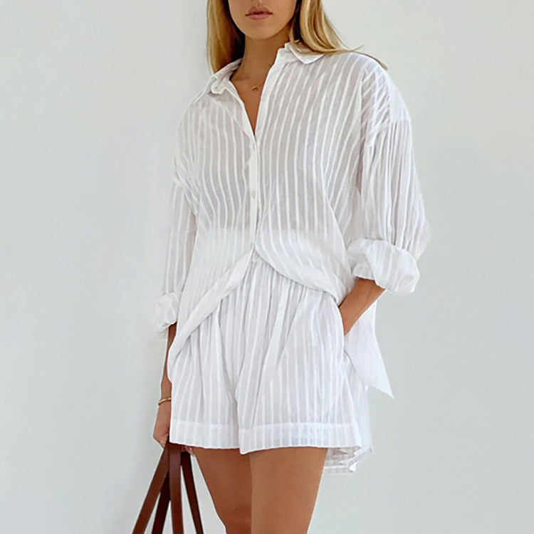 THE VIOLA | BREEZY BUTTON-UP AND SHORTS ENSEMBLE