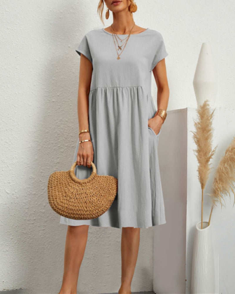 THE LIVIA | RELAXED ROUND-NECK DRESS