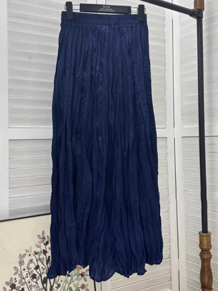 THE SORELLE | FLOWING PLEATED DRAPE SKIRT