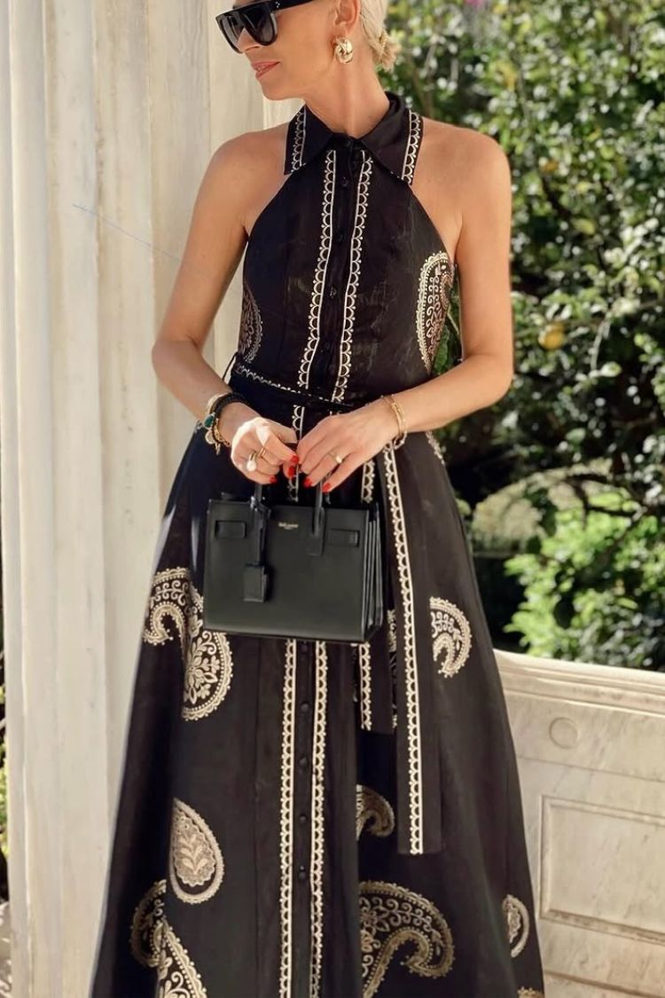 THE VACATION | SLEEVELESS TIE-UP POCKETED MAXI DRESS