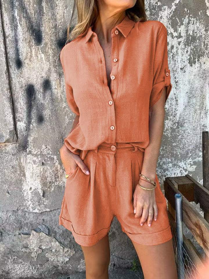 THE ELVINA | RELAXED LINEN TWO-PIECE SET