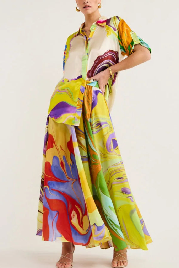 THE ROSA |SILK SKIRT ENSEMBLE