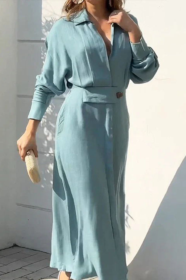 THE MAEVE | POCKETED LINEN SHIRT DRESS