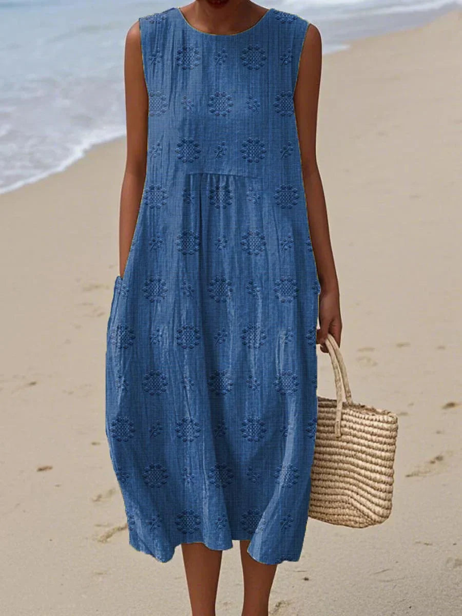 THE ROSE | ELEGANT SLEEVELESS DRESS WITH POCKETS
