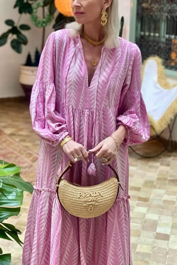 THE MARRAKECH | LINEN POCKETED A-LINE MIDI DRESS