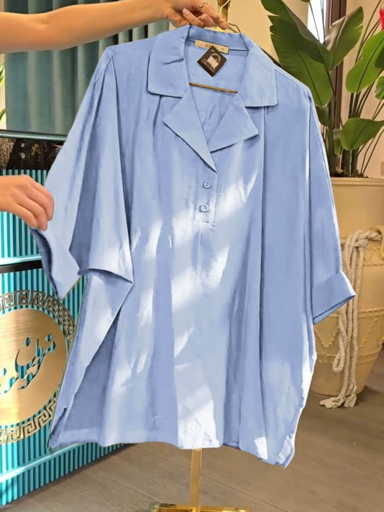 THE NALANI | RELAXED LAPEL BLOUSE