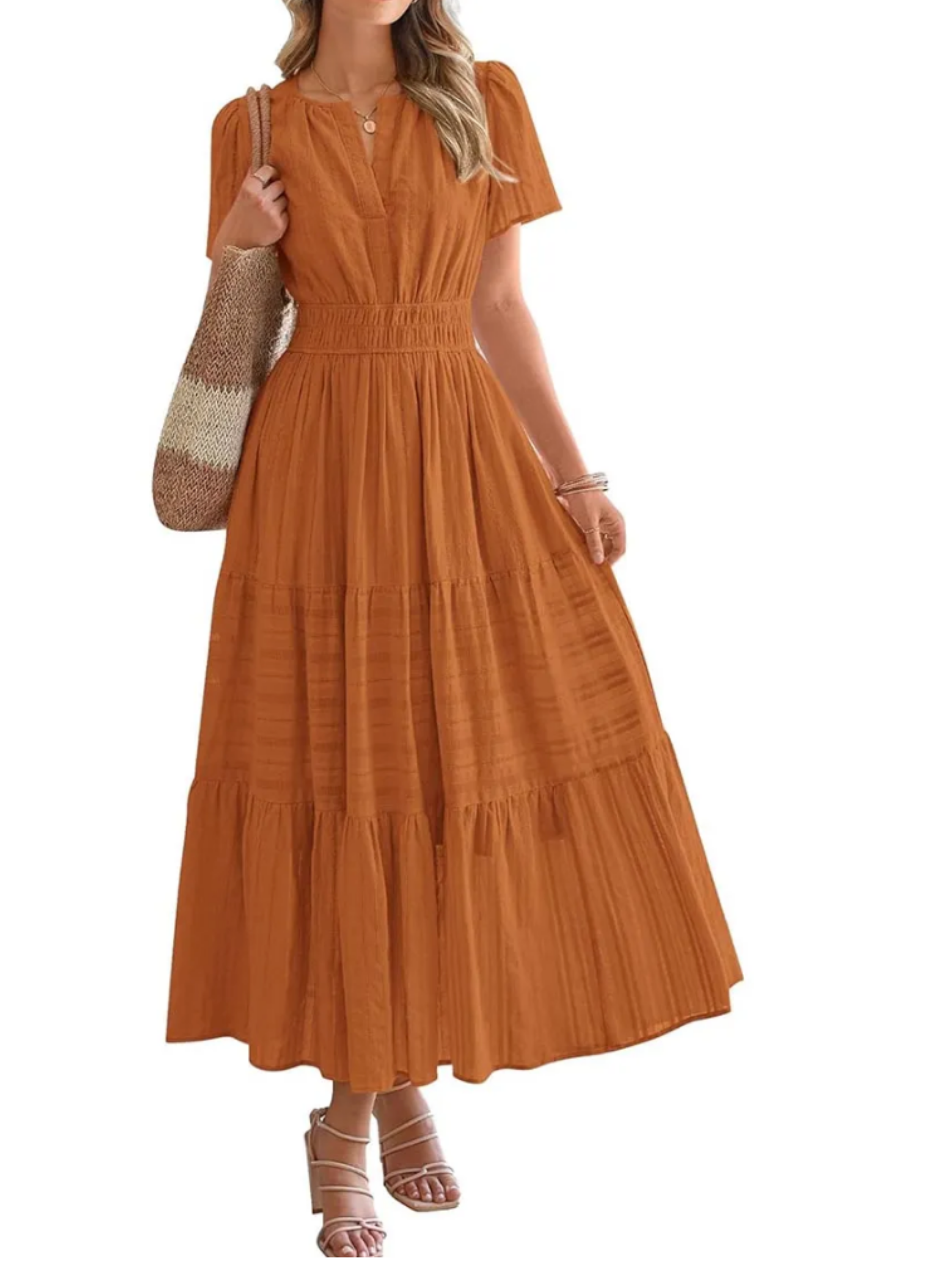 THE ELARA | LIGHTWEIGHT SUMMER MIDI DRESS