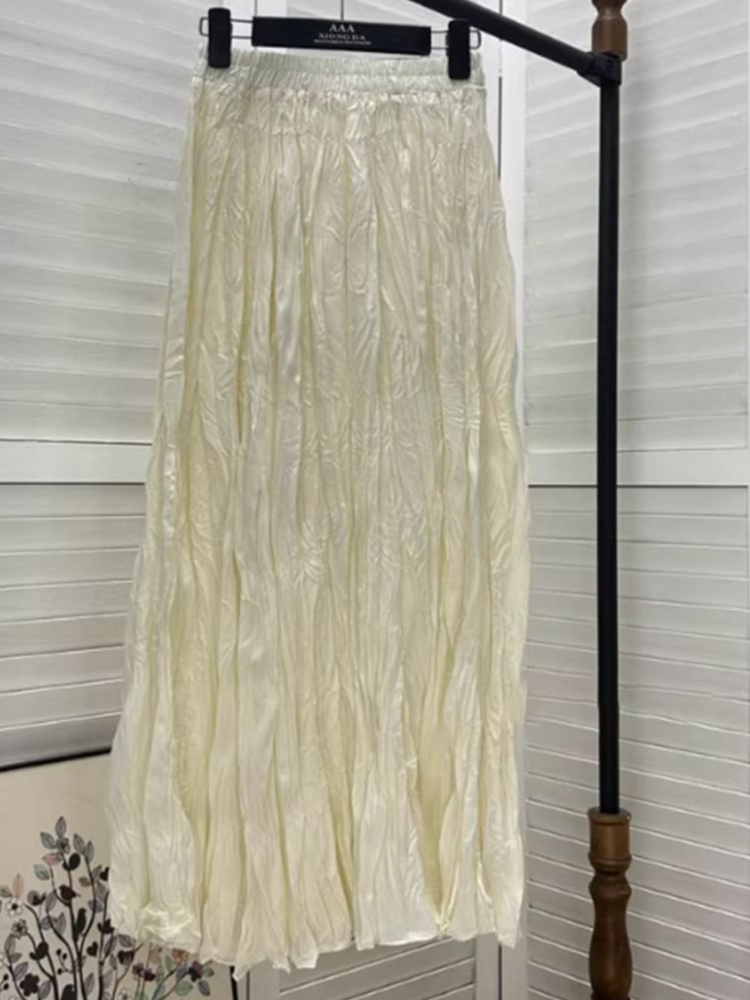THE SORELLE | FLOWING PLEATED DRAPE SKIRT