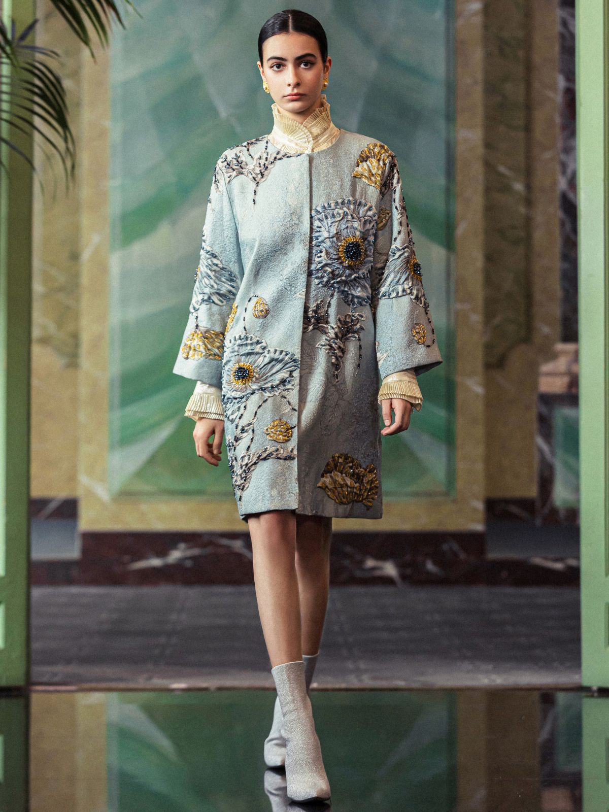 THE SERAPHINA | HANDCRAFTED 3D FLORAL BEADED JACKET