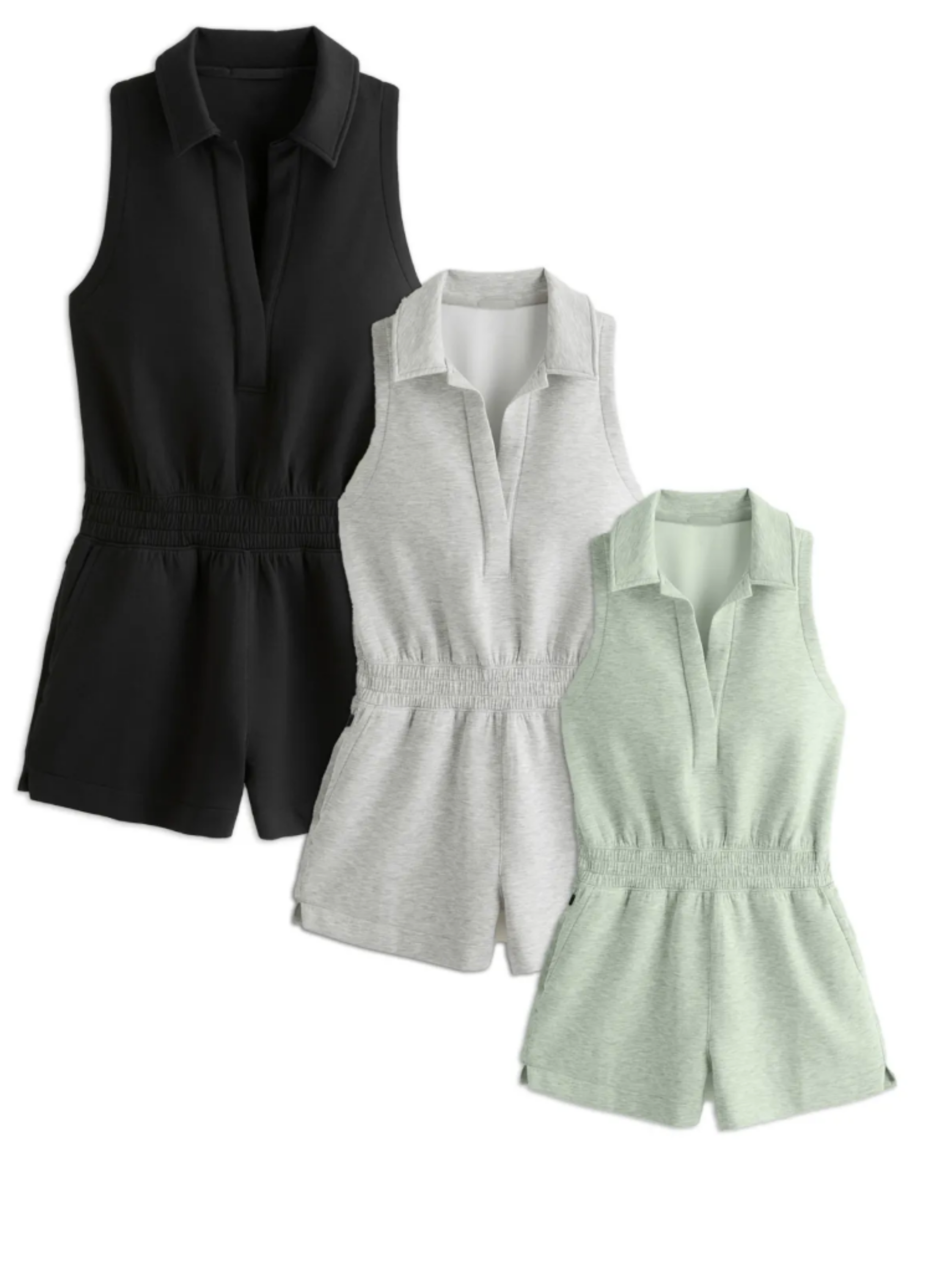 THE JUNE | KNIT POLO ROMPER