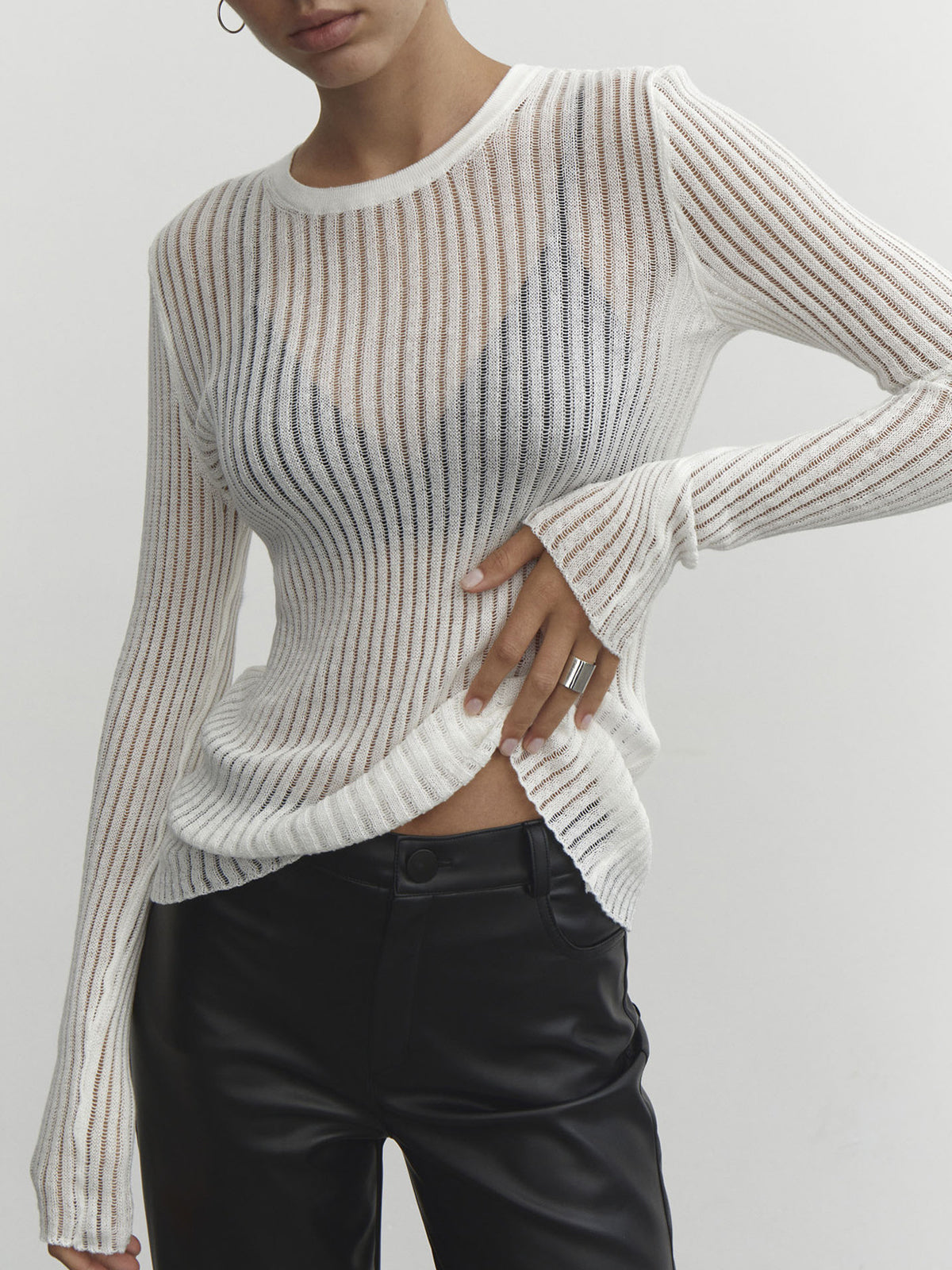 THE TEXTURED | CHIC MESH TOP