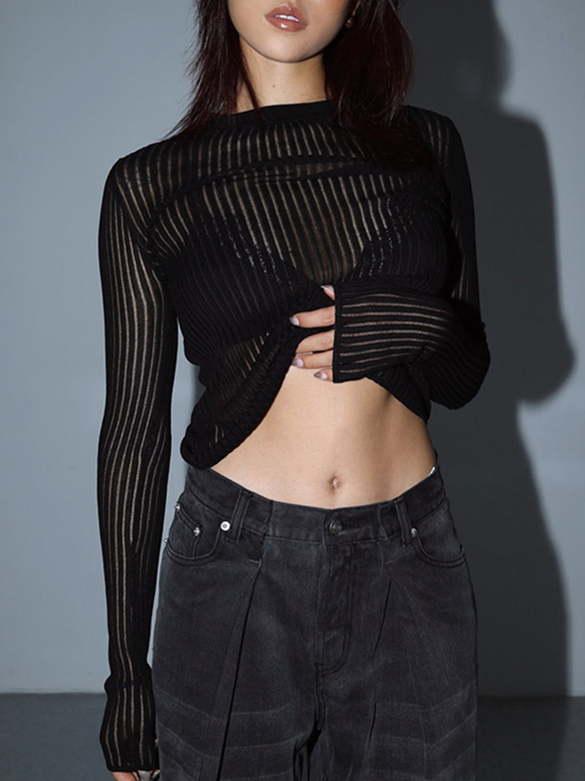 THE TEXTURED | CHIC MESH TOP