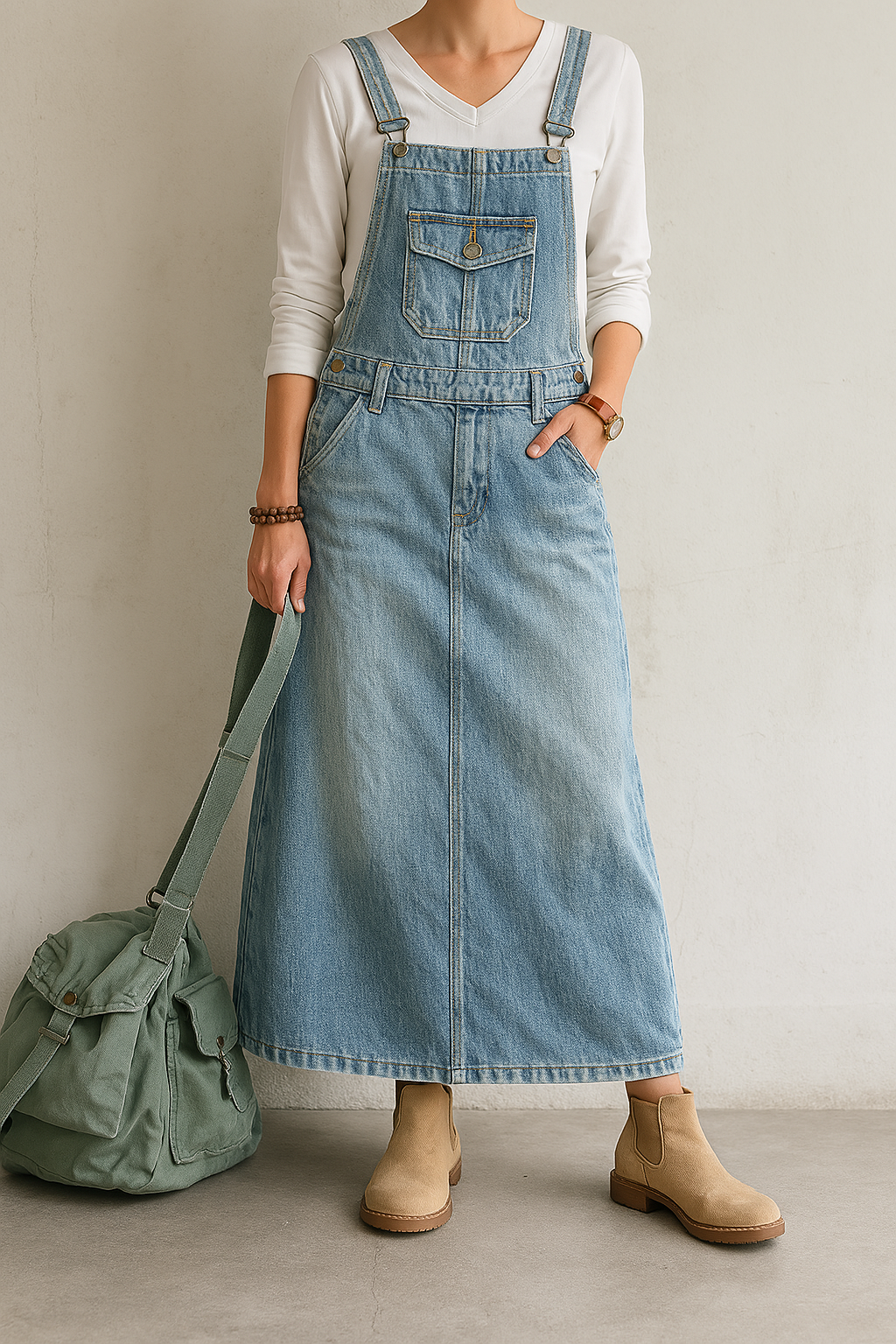 THE ROWAN | VINTAGE DENIM OVERALL DRESS