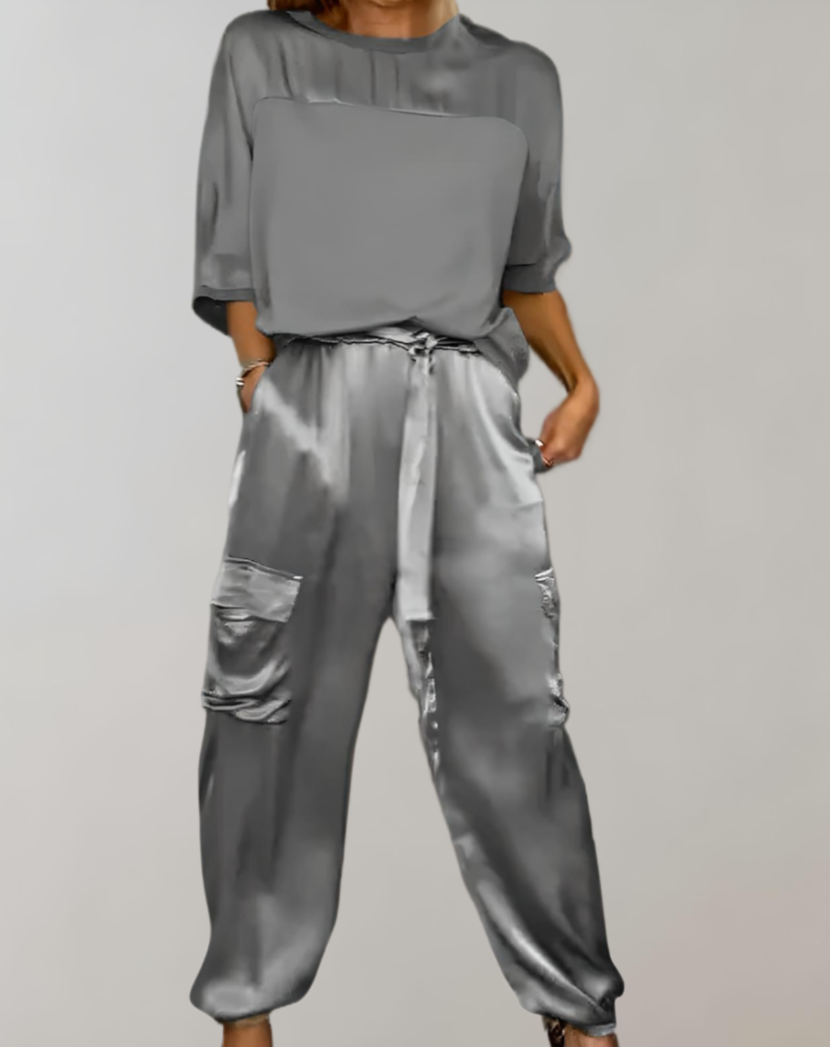 THE FINLEY | SILKY CARGO LOUNGE SET